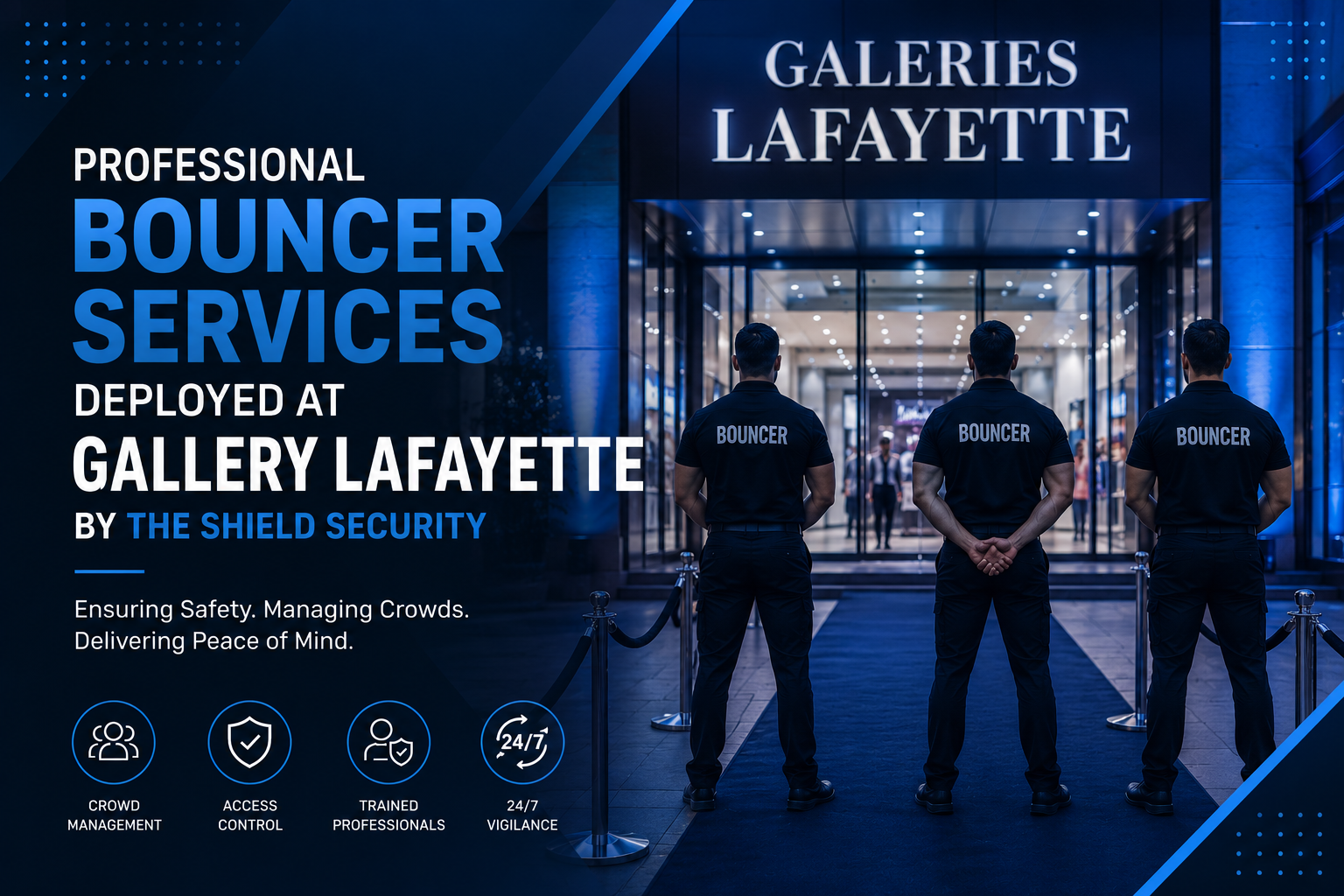 Professional Bouncer Services Deployed at Gallery Lafayette