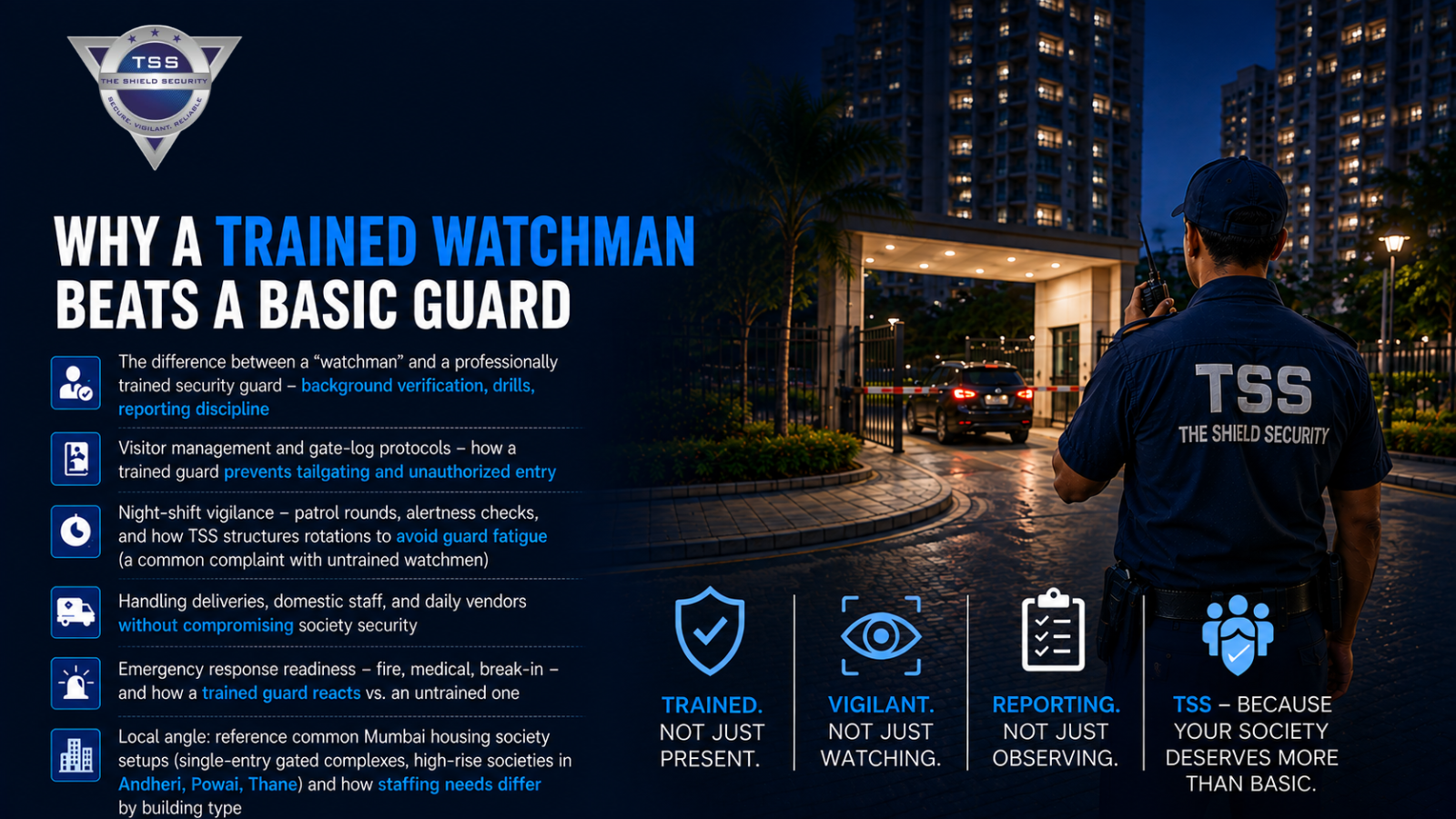 Security Services in Mumbai: Why a Trained Watchman Beats a Basic Guard